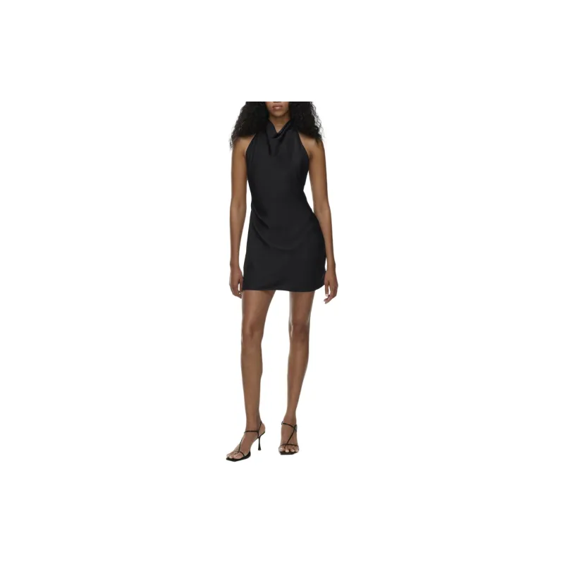 ARITZIA Babaton Audience Satin Mini Dress Sleeveless Dress Women's Black-2