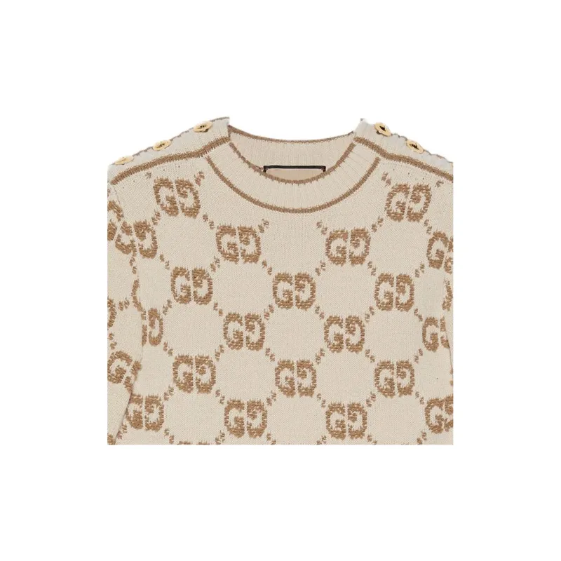 GUCCI Gg Jacquard Wool Dress-4