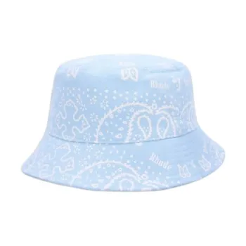 RHUDE 100% 100% Cotton Bucket Hats Unisex Light Blue