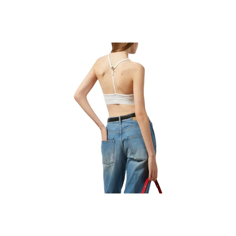 GUCCI Nylon Jersey Crop Top Black-8