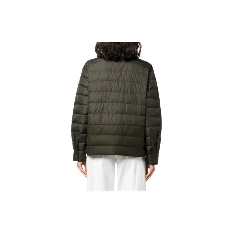 Moncler Women's Padded Over Shirt Dark Army Green-2
