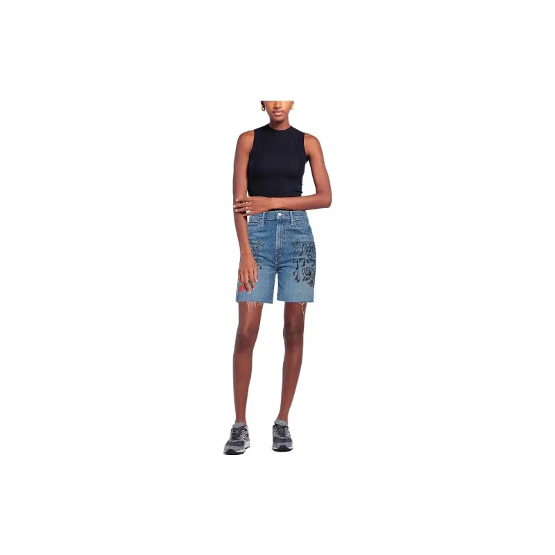 MOTHER Denim Shorts Women's Blue-1
