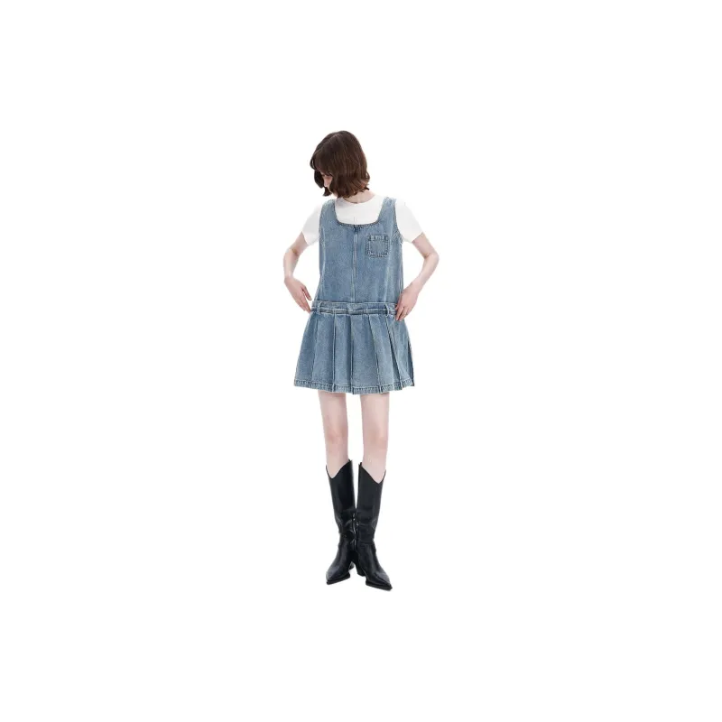 Self Who Sleeveless Dress Women's Sunny Mountain Blue-0