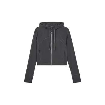 Lululemon Define Mesh Hooded Cropped Coats Women's