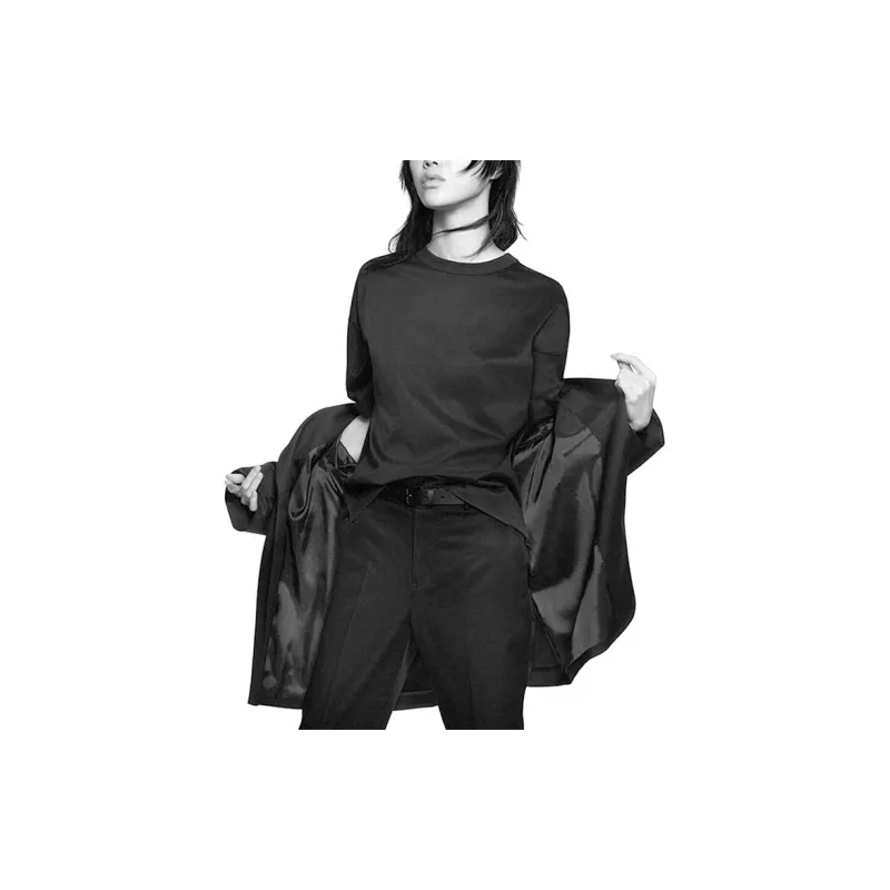 UNIQLO X Jil Sander Women'ss Oversized Half Sleeve T shirt Black-1
