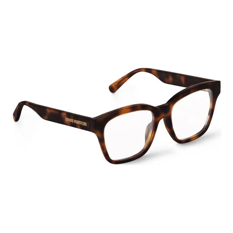 LOUIS VUITTON Acetate Square Sunglasses Women's Tortoiseshell-1