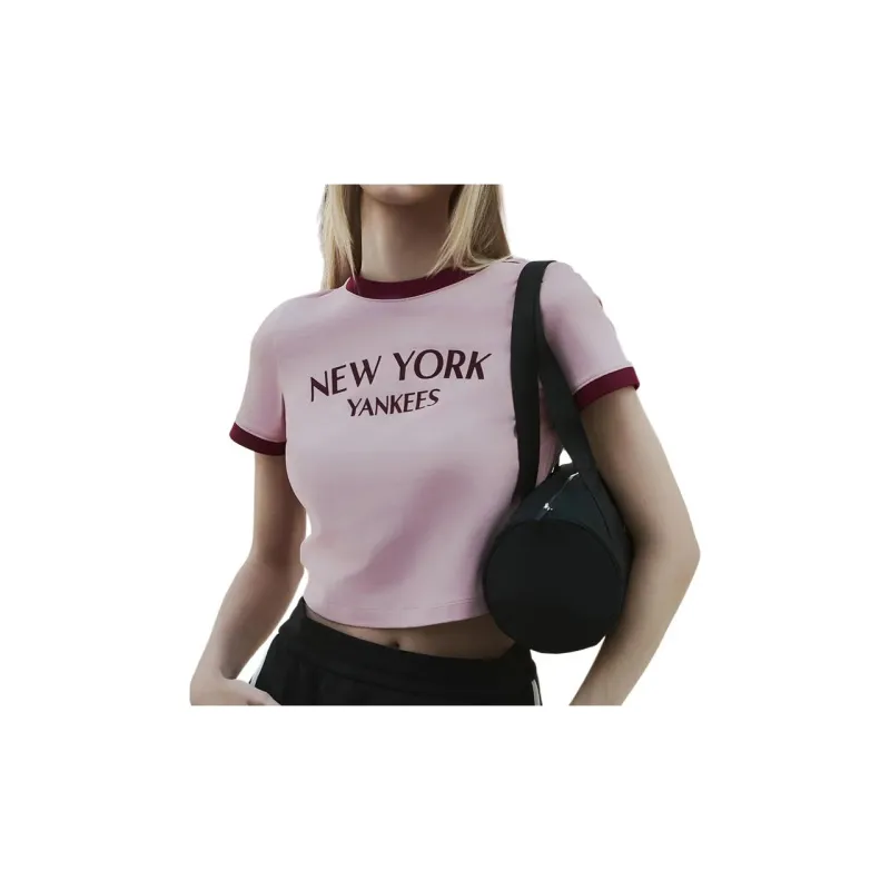 MLB New York Yankees T Shirt Women's Pink-2
