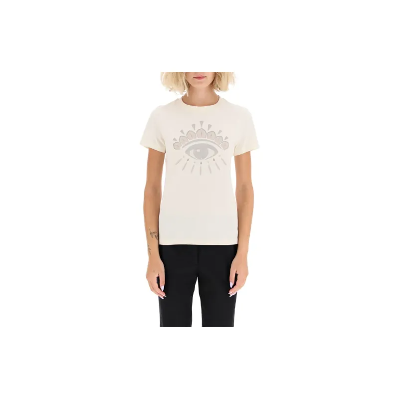 KENZO T-Shirts Women's Beige Yellow-2