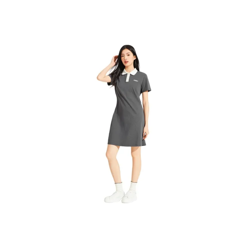 Hotwind Short Sleeved Dresses Women's Dark Gray-1