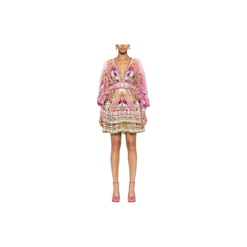 Camilla Fresco Fairytale-print Silk Dress-1
