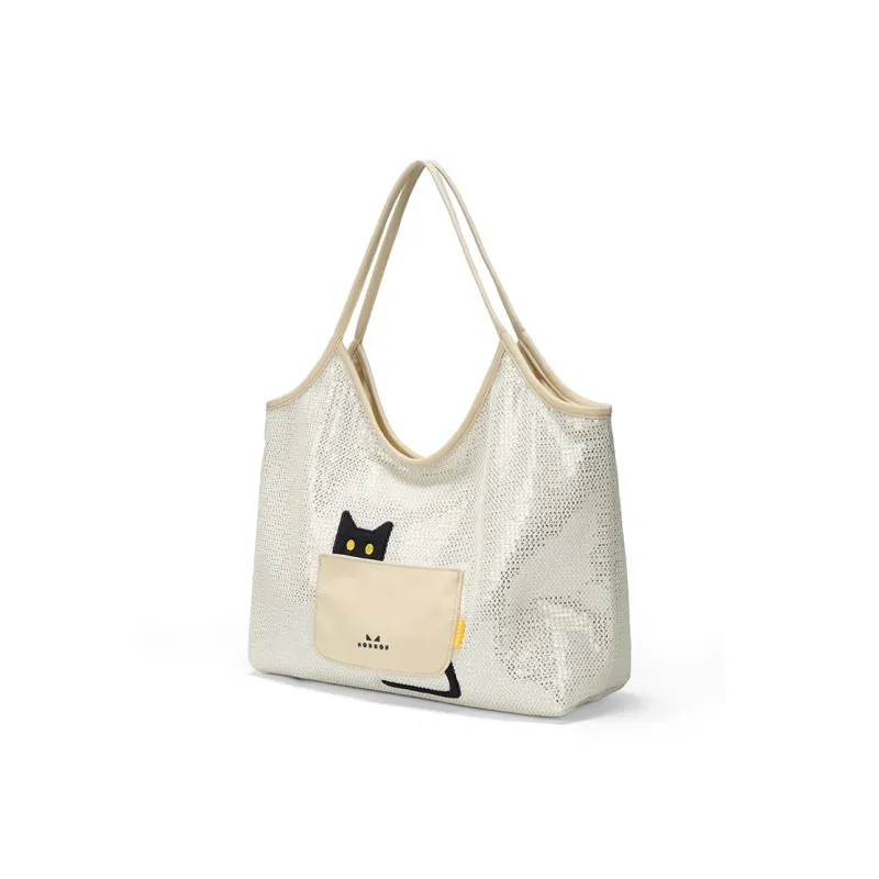 NOXXON Polyester With PE Tote Bag Shoulder Bag Regular Women's Khaki-1