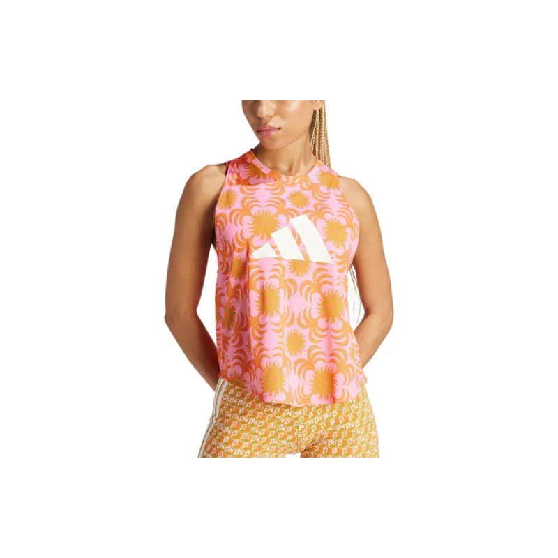 Adidas FARM Rio Tank Tops Women's Pink Luminance/Sun Orange-1