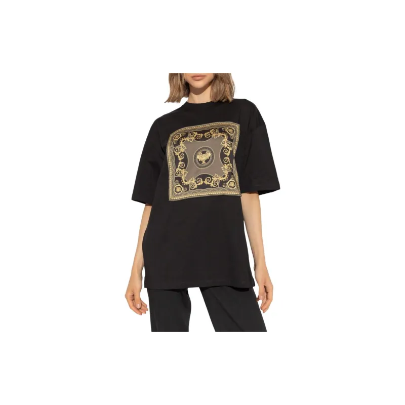VERSACE Logo Printed Oversized T Shirt-1