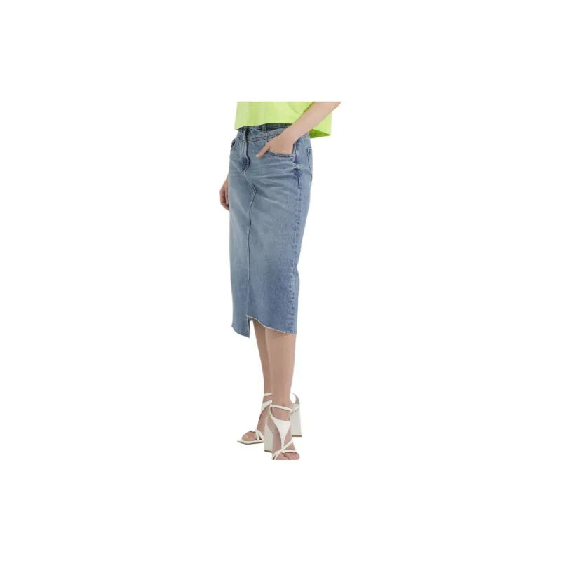 GUESS Denim Long Skirts Women's Blue-2