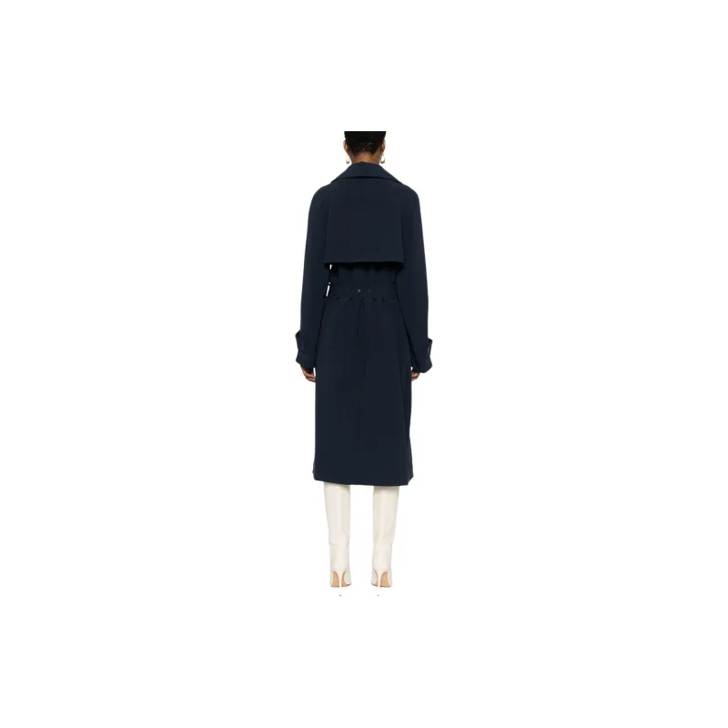 MICHAEL KORS Textured Crepe Belted Trench Coat-4