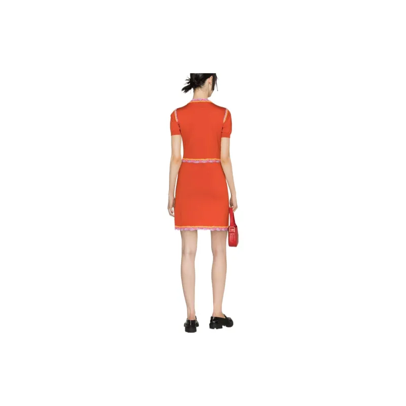 MOSCHINO Short-Sleeved Dresses Women's Orange-2