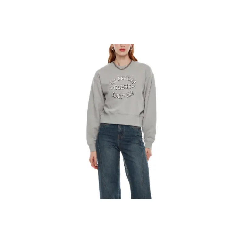 GUESS Sweatshirt Women's Blue Gray-3