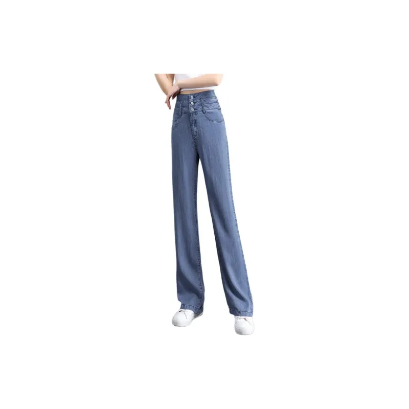 Mo Han Yi Mei Jeans Women's Denim Blue-2