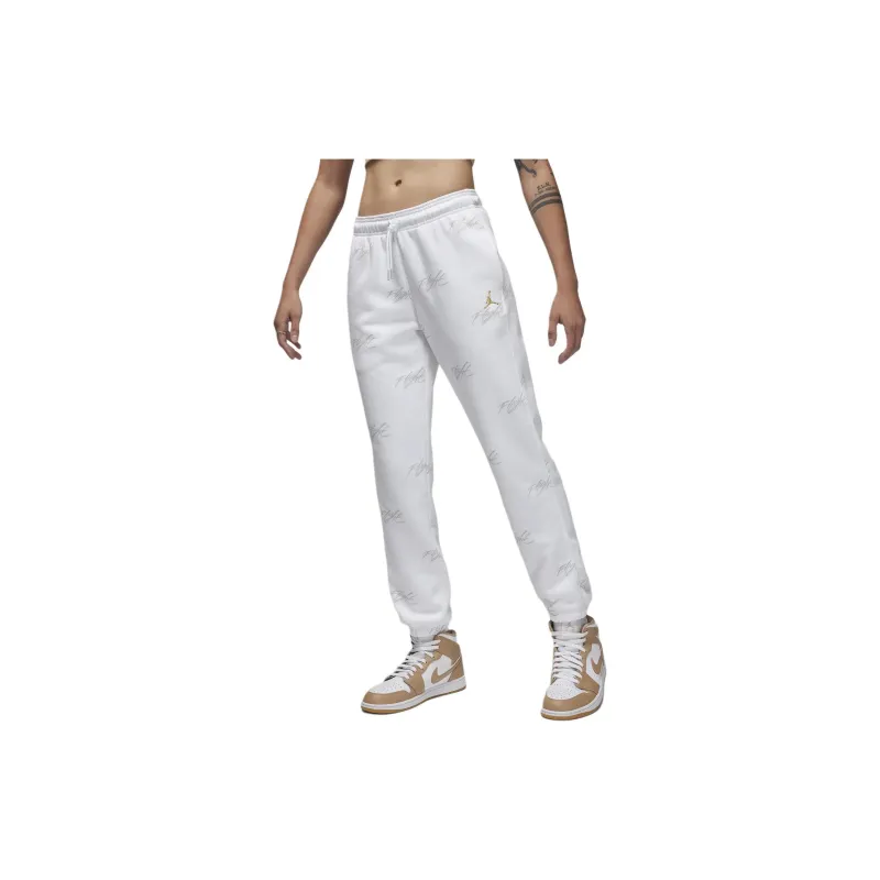 Jordan Brooklyn Fleece Knitted Sports Pants Women's White-2