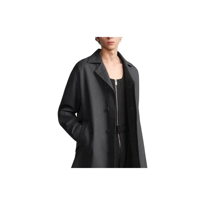 DIOR Straight Hem Long Sleeved Coat-4