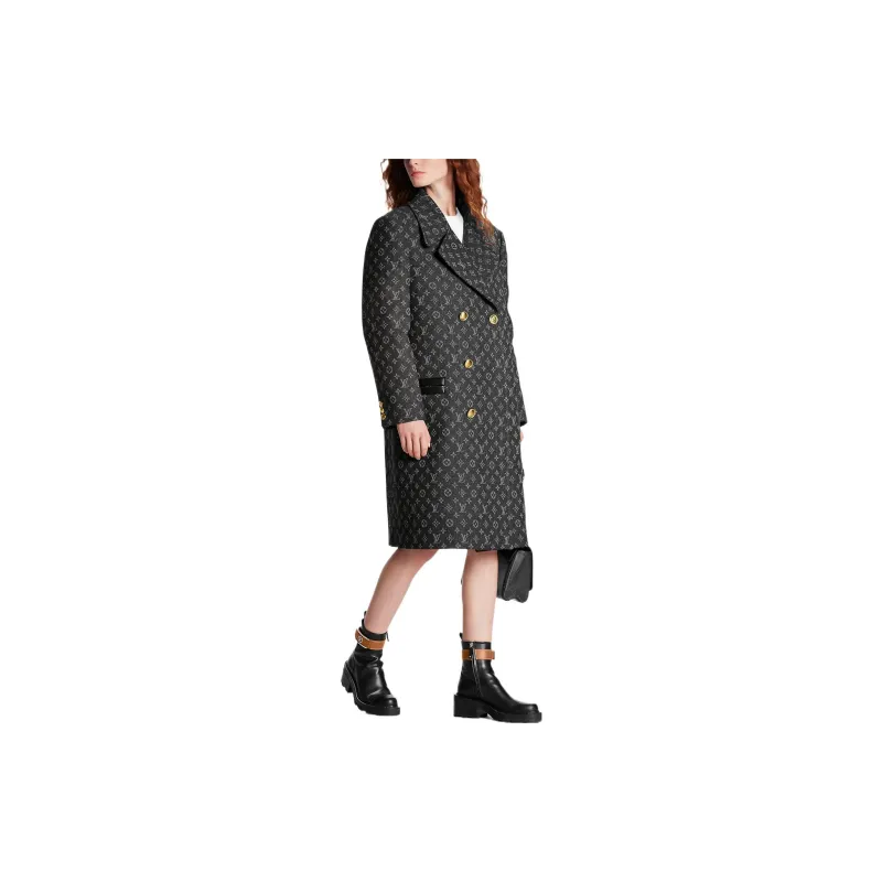 LOUIS VUITTON Coat Women's Black-1