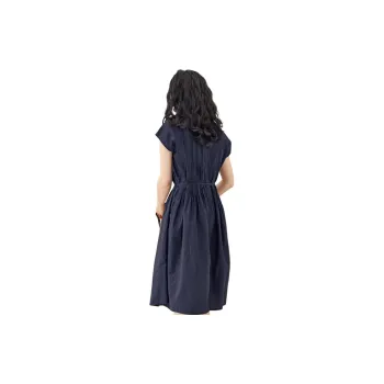 ZIMO Short Sleeved Dresses Women's Navy Blue