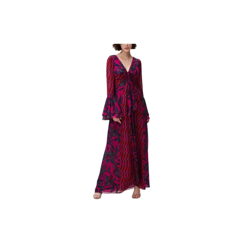 DVF Diane Von Furstenberg Long-Sleeved Dresses Women's Red-4