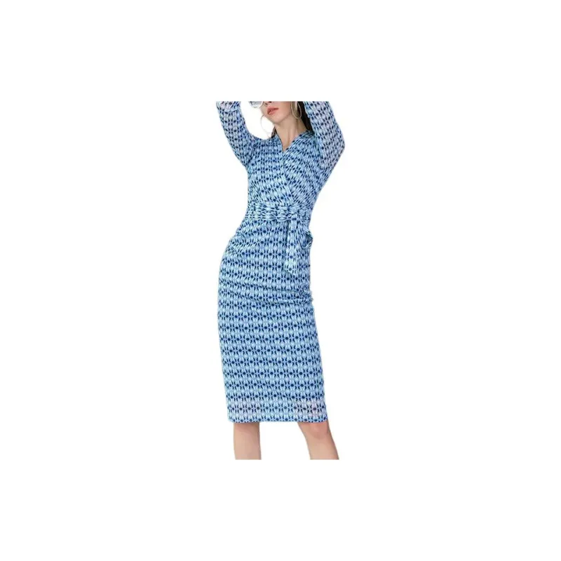 BESIONIA SS23 Long Sleeved Dresses Women's Blue-2