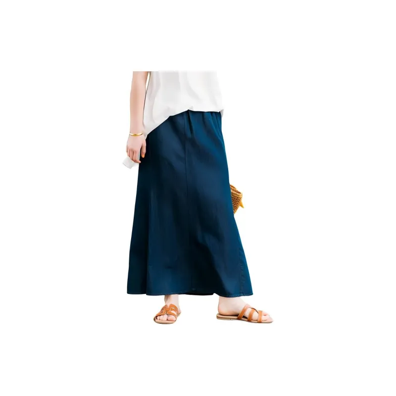 FREAK'S STORE Casual Long Skirt Women's Marine Blue-4