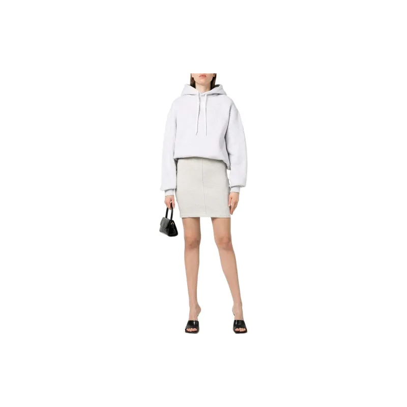 Alexander Wang Rubberised Logo Cotton Hoodie-1