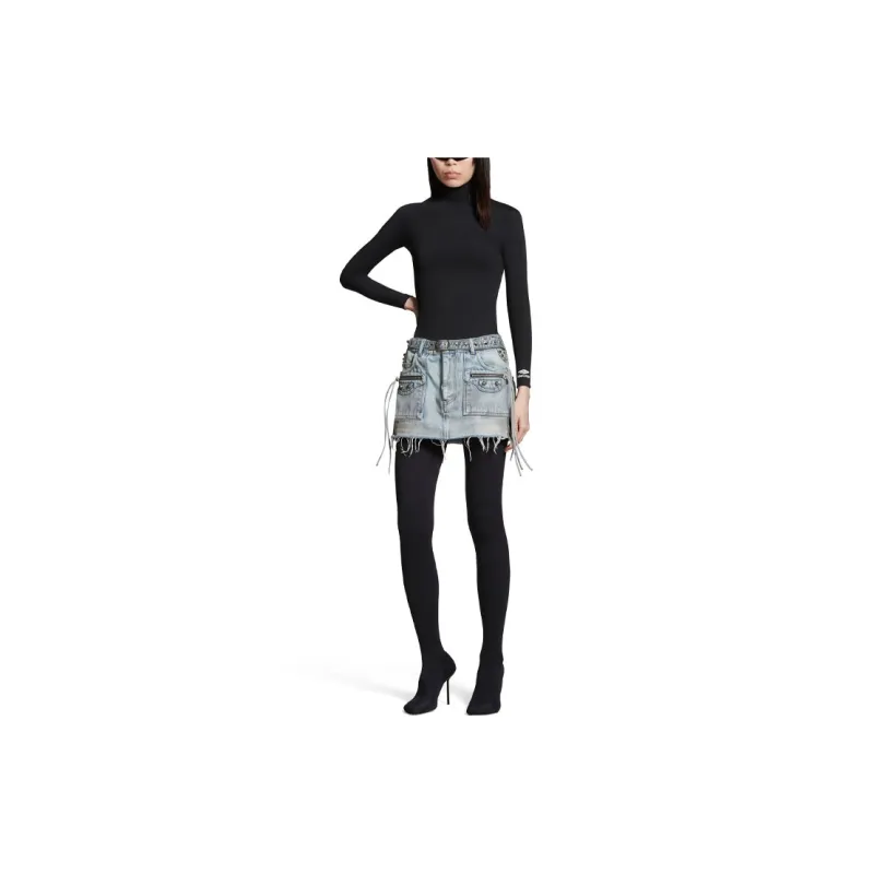 Balenciaga Cagole Denim Miniskirt-3
