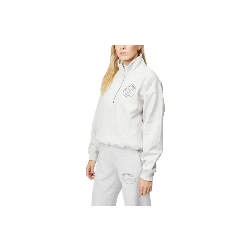 SPORTY & RICH Connecticut Crest Cotton Sweatshirt-4