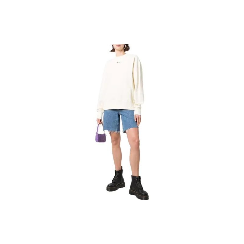 MSGM Logo Embroidered Crewneck Sweatshirt-1