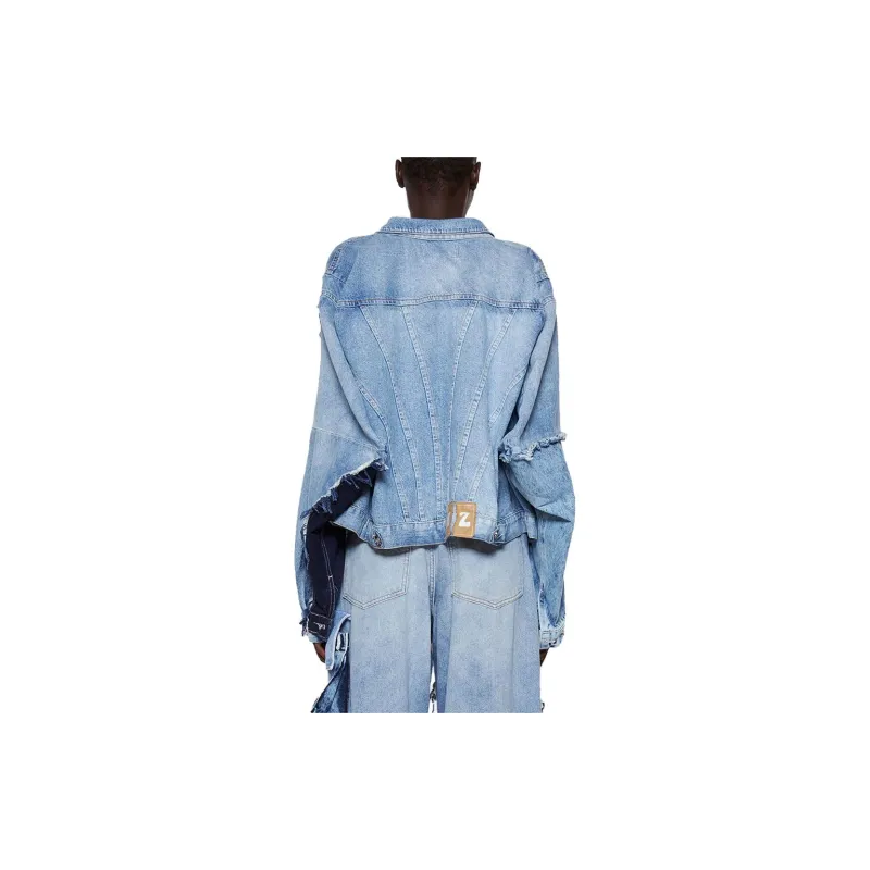 NATASHA ZINKO Denim Jacket Women's Light Blue-3
