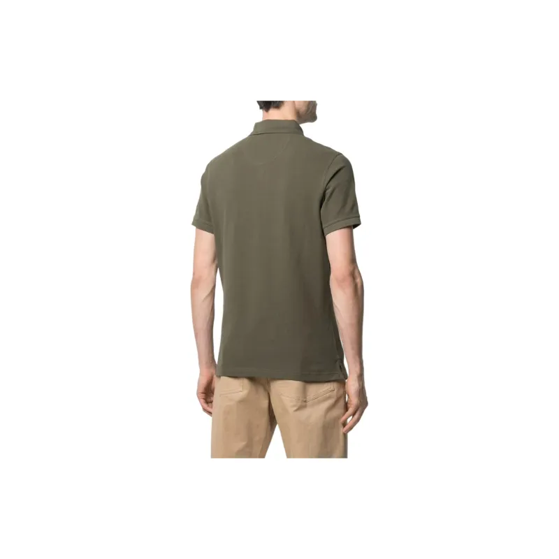 BARBOUR Logo Embroidered Short Sleeved Polo Shirt-3