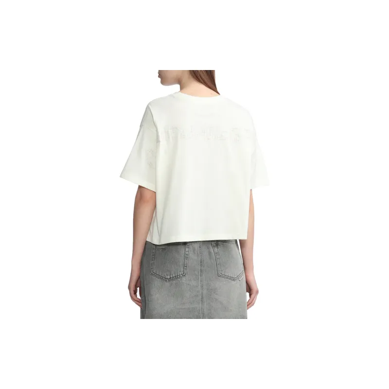 MUSIUM DIV Cut out detail Cropped T shirt-11
