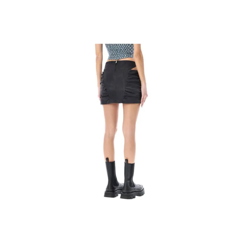 Misbhv Ruched Cut out Mini Skirt-3