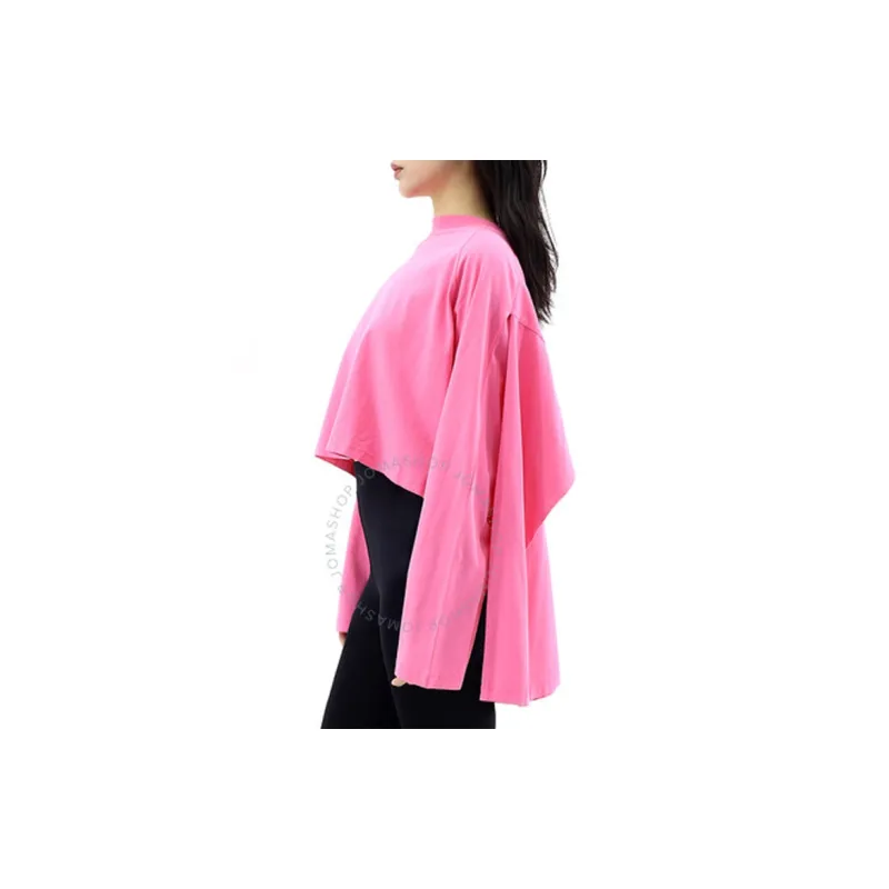 MM6 Maison Margiela Crop Tops Women's Neon Pink-1