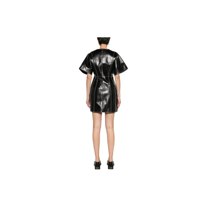 GANNI Dress From Faux Leather-2