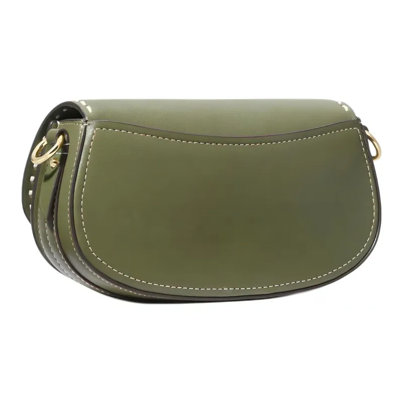 MICHAEL KORS Cow Leather Shoulder Bag, Crossbody Bag Trumpets Women's Olive Green-3