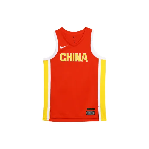 Nike Chinese Women's Basketball Team Olympic Series Basketball Jerseys Women's Comet Red/Travel Yellow