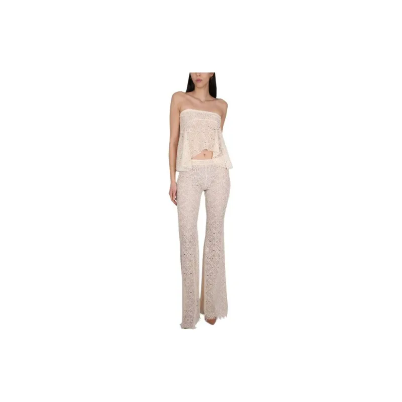 DSQUARED2 Sheer lace Flared Trousers-1