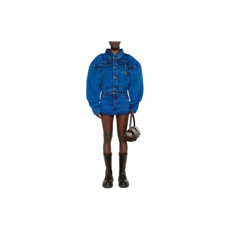 Vivienne Westwood Boxer Cropped Denim Jacket-1