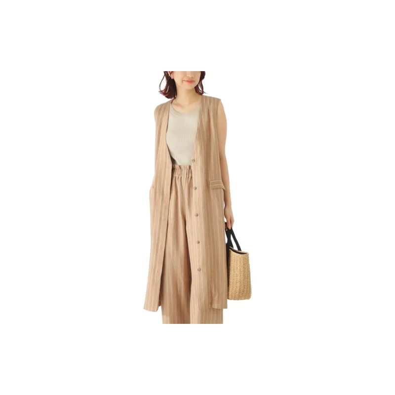 Beams Sleeveless Dresses Women's Light Umber-2