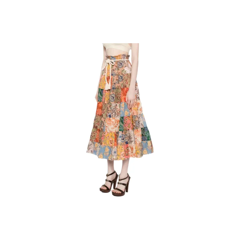 Zimmermann SS24 Casual Long Skirt Women's Multicolor-3