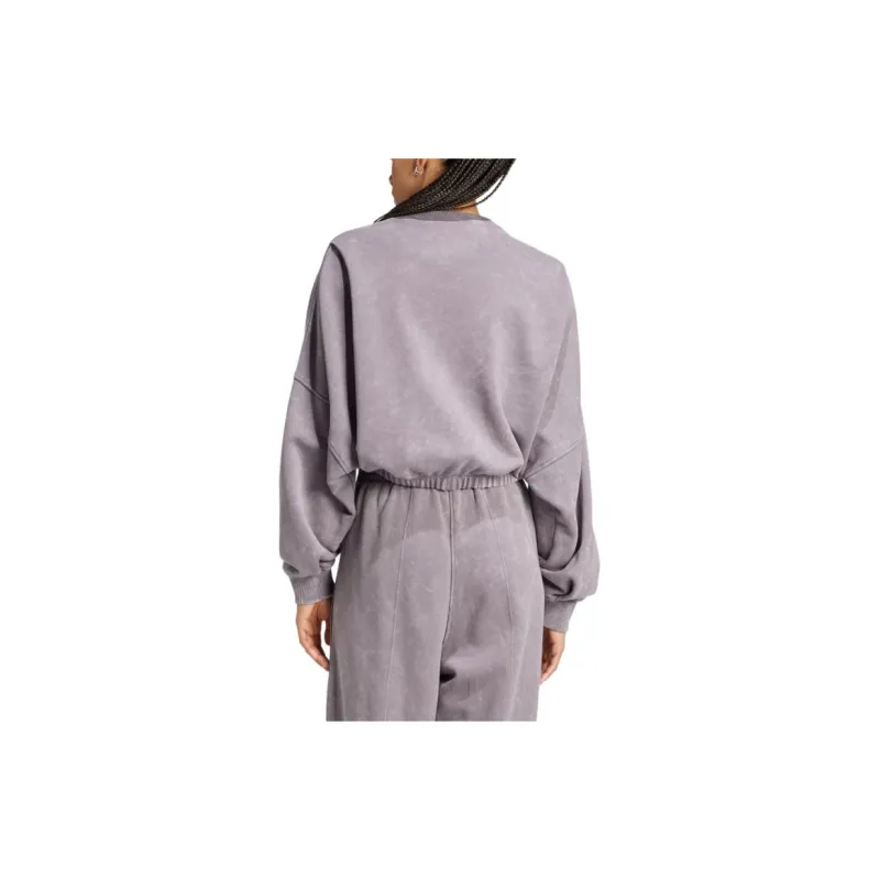 Adidas Originals Premium EssentialsWASHED FW24 Sweatshirt Women's Shadow Trace Gray-2