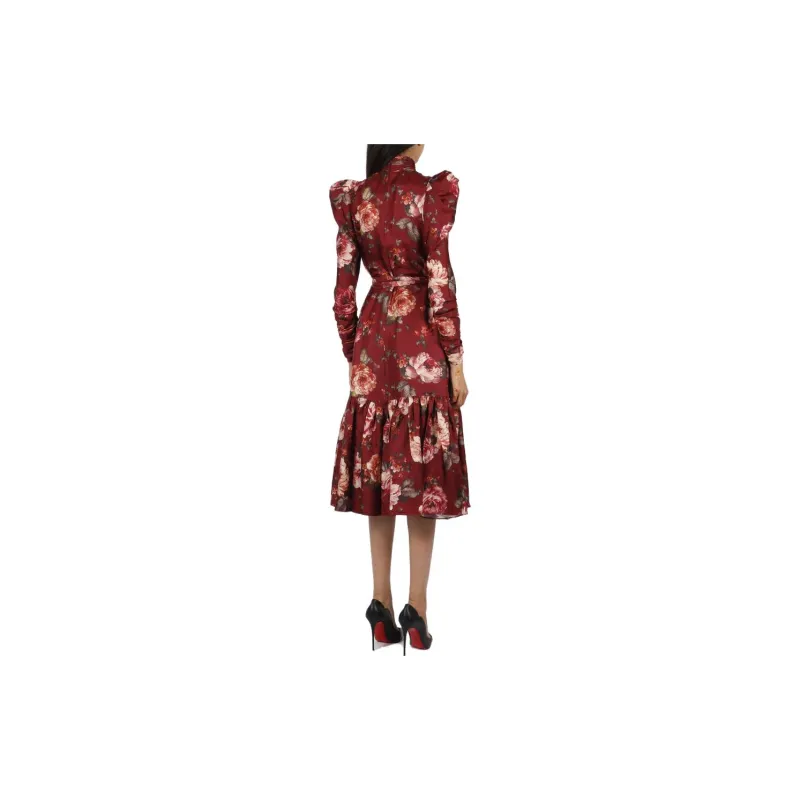 Zimmermann Floral Printed Ruched Midi Dress-3
