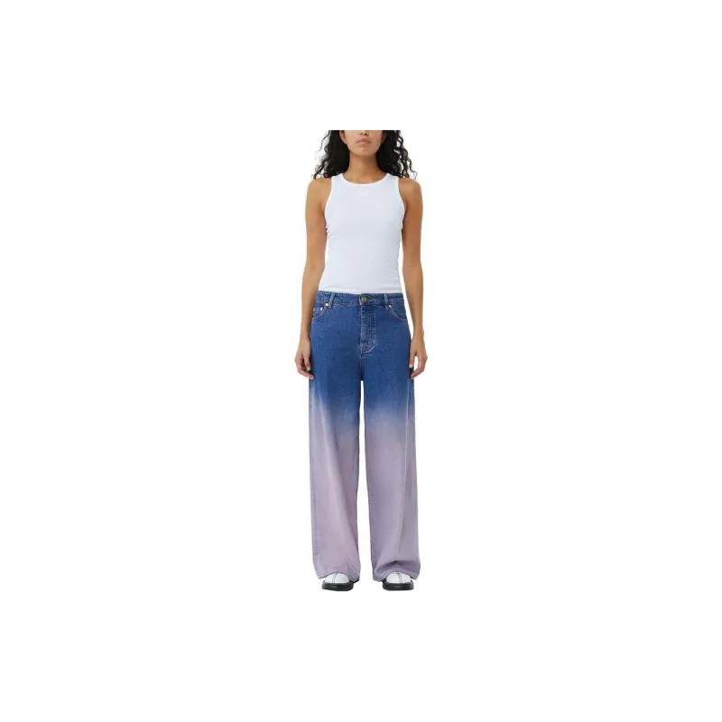 GANNI Future High rise Wide leg Jeans-1