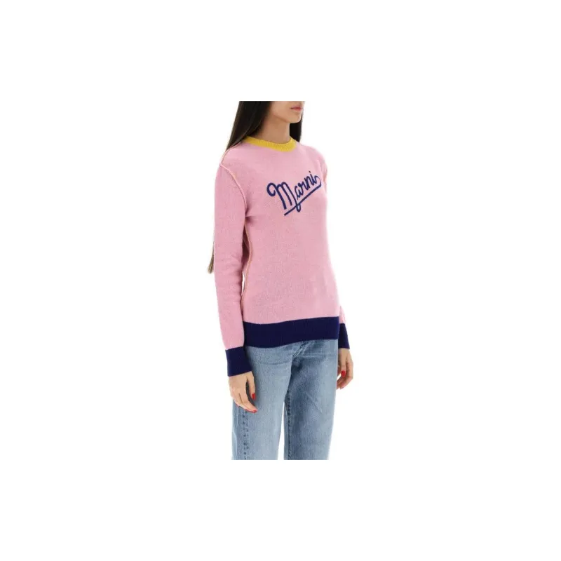 MARNI Logo Embroidered Crewneck Jumper-2