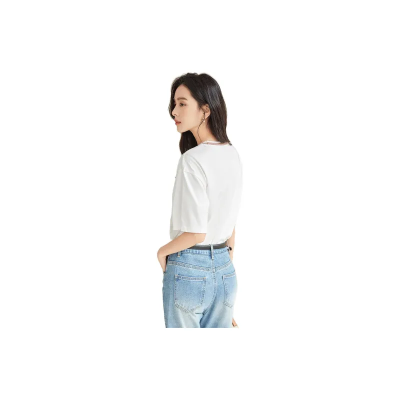 DIALOGUE To White X Feng Wei Artist Co-titled Series T-Shirts Women's White-1